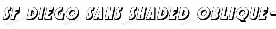 SF Diego Sans Shaded Oblique字体转换